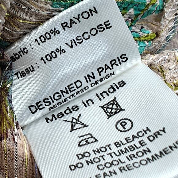 Miss June Paris Tiered Ruffle Metallic Shirt Dress One Size Sheer Button Up Boho - Picture 11 of 12